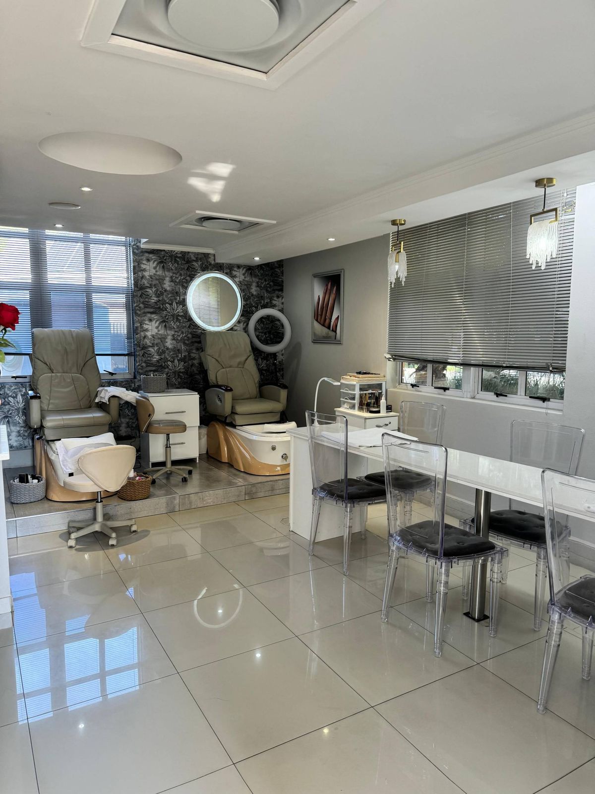 Inside The Nail Box training studio in Fourways